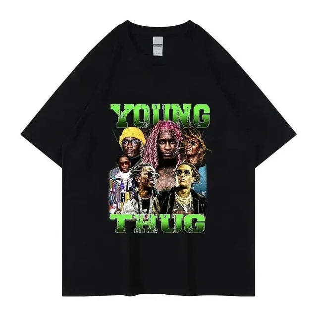 PTL Summer Men Women Cotton T-Shirt Rapper Young ThugStreetwear