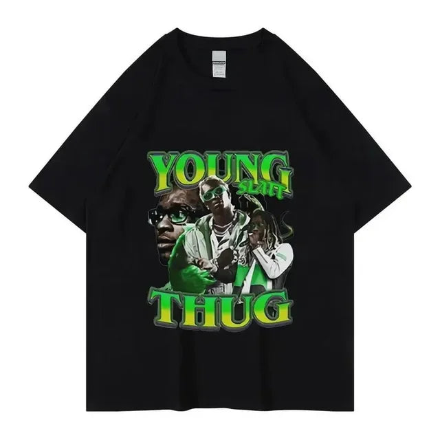 PTL Summer Men Women Cotton T-Shirt Rapper Young ThugStreetwear